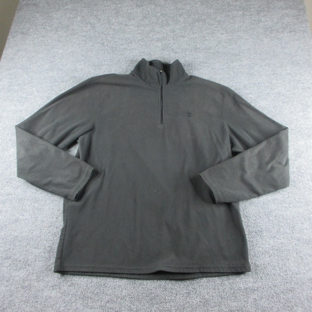 The North Face Pullover Mens L Black Fleece TKA 100 1/4 Zip‎ Hiking Outdoor